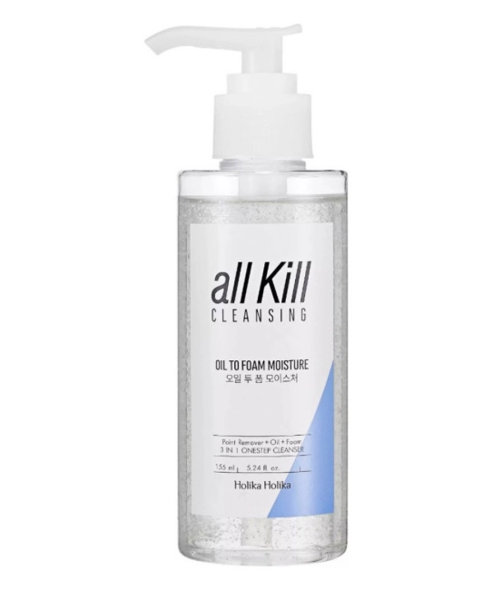 Holika Holika Очищающее гидрофильное масло-пенка All Kill Cleansing Oil To Foam Moisture увлажняющее, 155мл