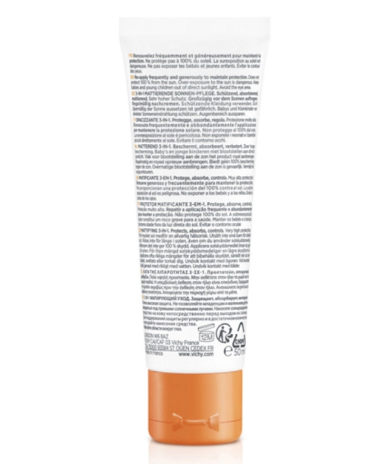 VICHY Солнцезащитный матирующий крем для проблемной кожи 3 в1 SPF 50, 50мл (4)