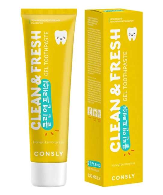 Consly Укрепляющая гелевая зубная паста с экстрактами мёда и лемонграсса, 105г (1)