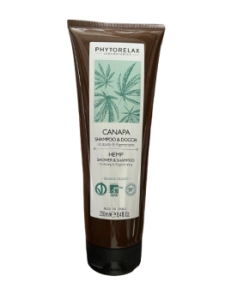 Phytorelax Гель для душа + шампунь с конопляным маслом Увлажнение и Восстановление, 250мл