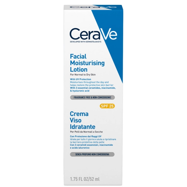 CeraVe Увлажняющий лосьон для лица SPF25, 52мл (2)