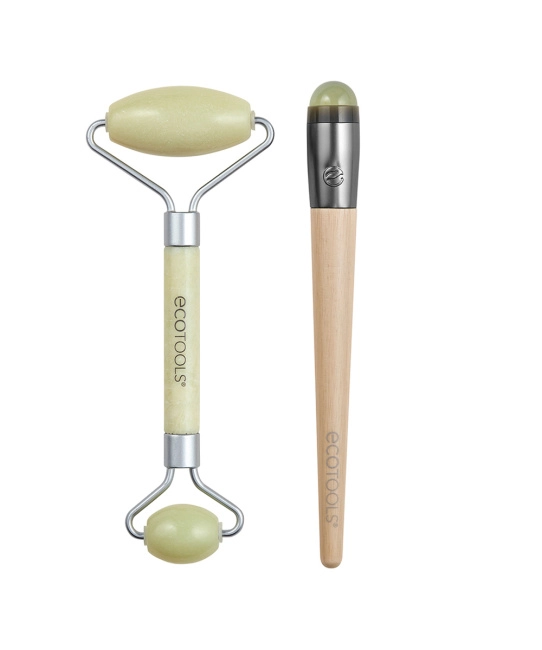 EcoTools Набор массажеров для лица нефритовых Jade Roller, 2шт