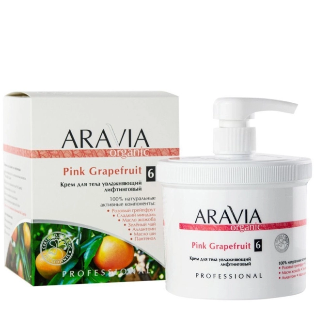 Aravia Professional Крем для тела увлажняющий лифтинговый Pink Grapefruit, 550мл (4)