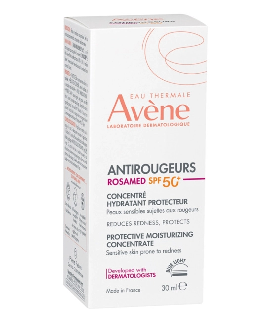 AVENE Защитный увлаж концентрат для кожи, склонной к покраснениям SPF 50+ ANTIROUGEURS ROSAMED, 30мл (3)