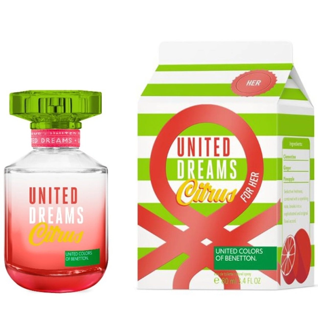 Benetton Туалетная вода для женщин United Dreams Citrus, 80мл