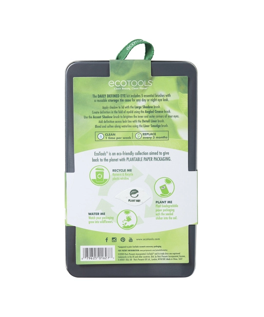 EcoTools Набор кистей для макияжа глаз The Daily Defined Eye Kit, 5шт (2)