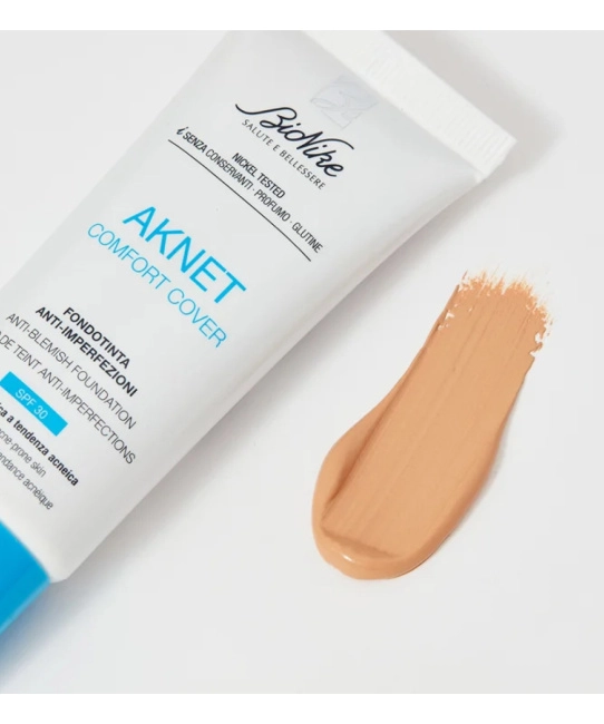 BioNike Тональная основа, маскирующая несовершенства кожи AKNET Comfort Cover 103 beige, 30мл (3)