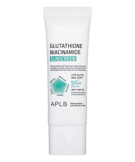 APLB Солнцезащитный крем GLUTATHIONE NIACINAMIDE SUNSCREEN SPF50+ PA++++, 40мл