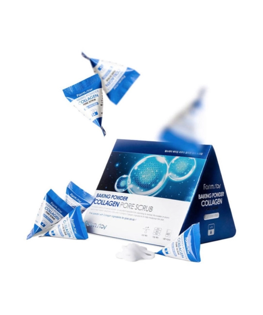 FarmStay Скраб в пирамидке для очищения пор с содой и коллагеном, 7г (1)