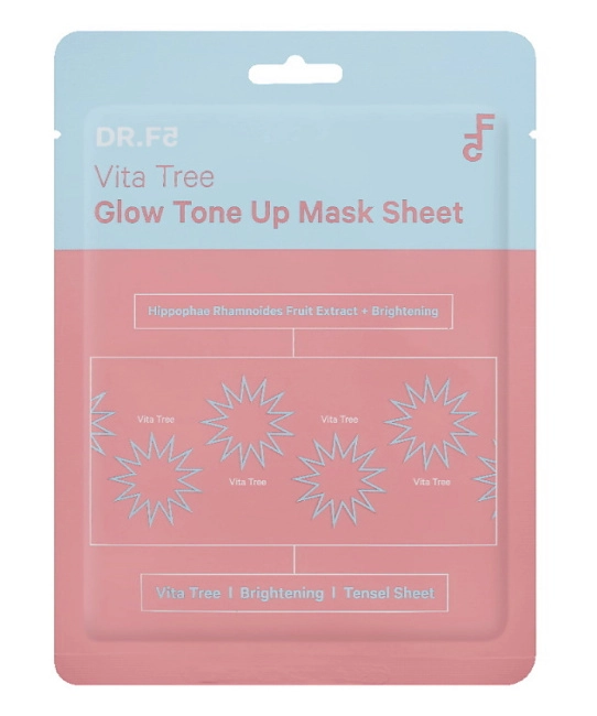 DR.F5 Витализирующая тканевая маска для выравнивания тона и сияния, 23г