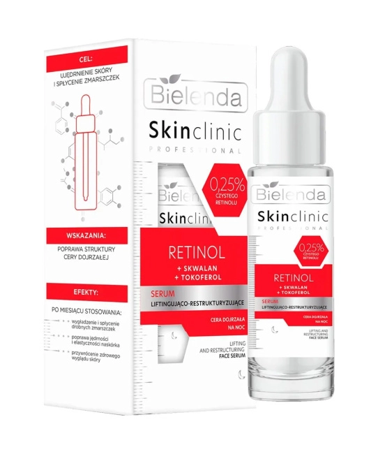 Bielenda Сыворотка лифтинг и реструктуризация SKIN CLINIC PROFESSIONAL RETINOL, 30мл (1)
