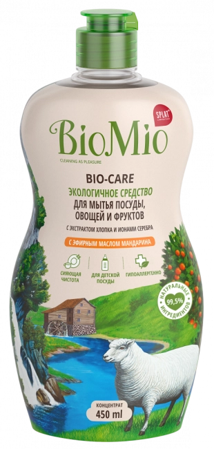 BioMio Средство для мытья посуды экологичное "Мандарин", 450мл