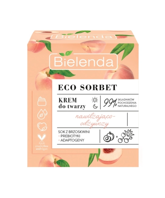 Bielenda Крем для лица увлажняющий и питательный ECO SORBET Peach, 50мл (1)