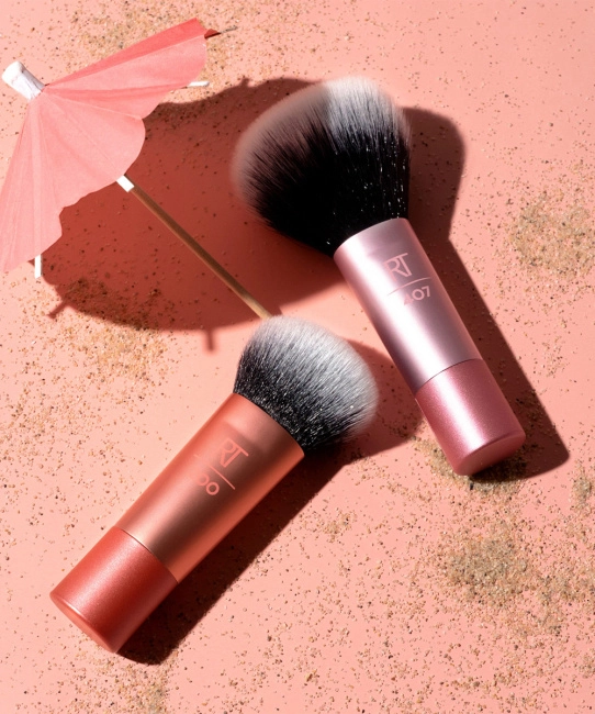 Real Techniques Набор мини-кистей для макияжа Mini Brush, 2шт (2)