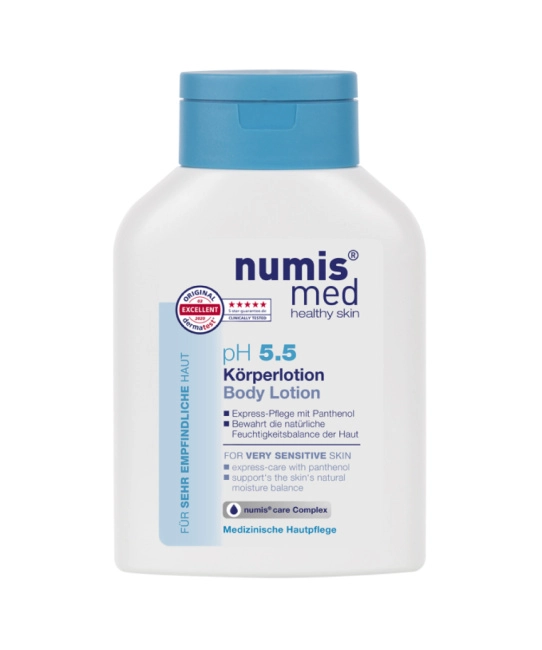 Numis med Лосьон для тела успокаивающий с пантенолом для чувствительной кожи pH 5,5 SENSITIVE, 200мл