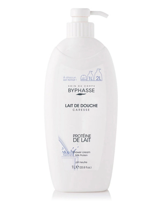 BYPHASSE Крем-гель для душа Молочные протеины CARESSE, 1000мл