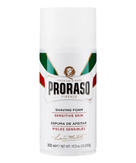 PRORASO Пена для бритья для чувствительной кожи с зеленым чаем и овсом