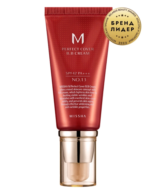 MISSHA BB-крем M Perfect Cover BB Cream SPF42/PA+++, 13 тон (Bright Beige), 50мл