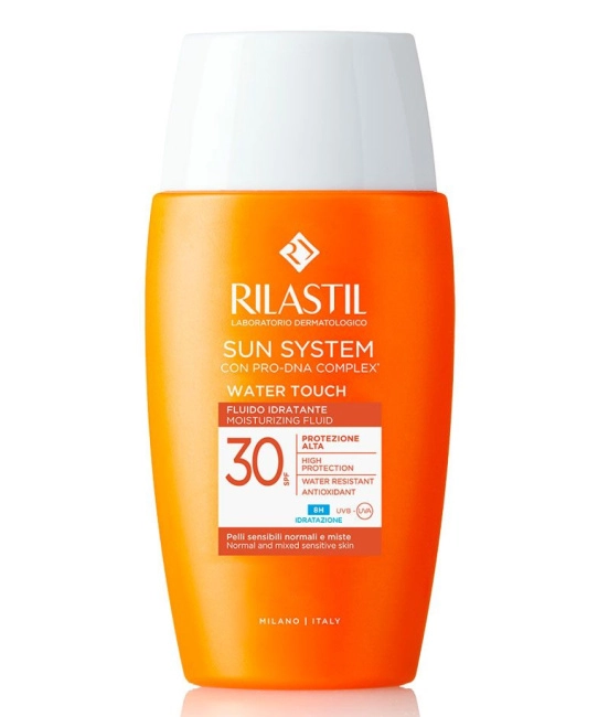 Rilastil Флюид солнцезащитный увлажняющий SPF 30 SUN SYSTEM Water Touch, 50мл