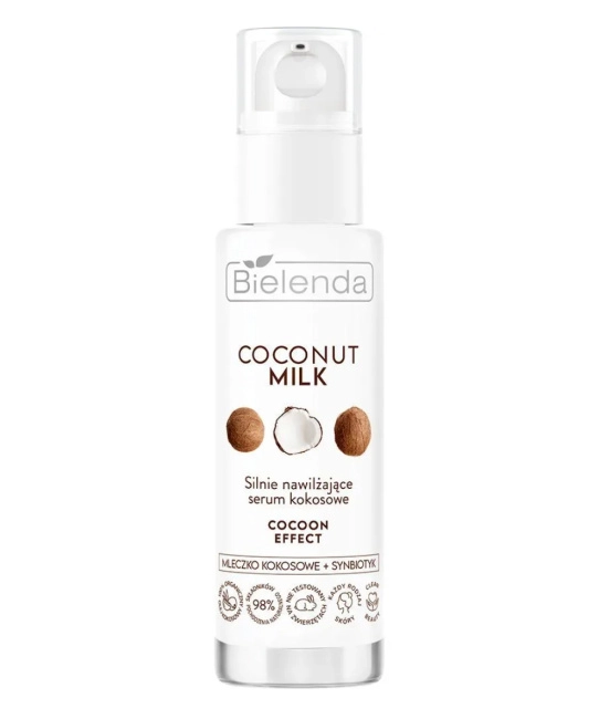 Bielenda Сыворотка высокоувлажняющая кокосовая COCONUT MILK COCOON EFFECT, 30мл