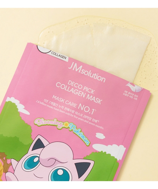 JM Solution Маска тканевая укрепляющая с коллагеном Collagen Mask X Pokemon Jigglypuff, 30мл (1)