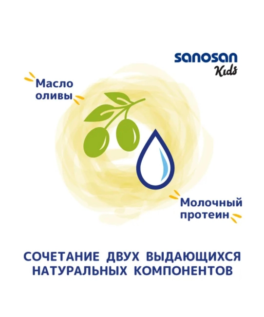 Sanosan Гель для душа и шампунь детский с ароматом банана, 400мл (2)