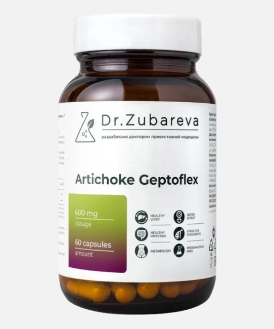 Dr. Zubareva Артишок Гептофлекс, 60 капсул, 290г (1)
