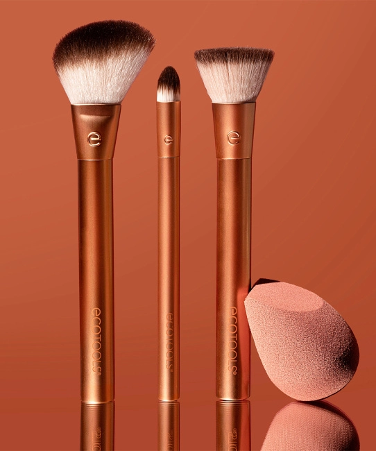 EcoTools Набор кистей и спонж для макияжа Precious Metals, 4шт (3)