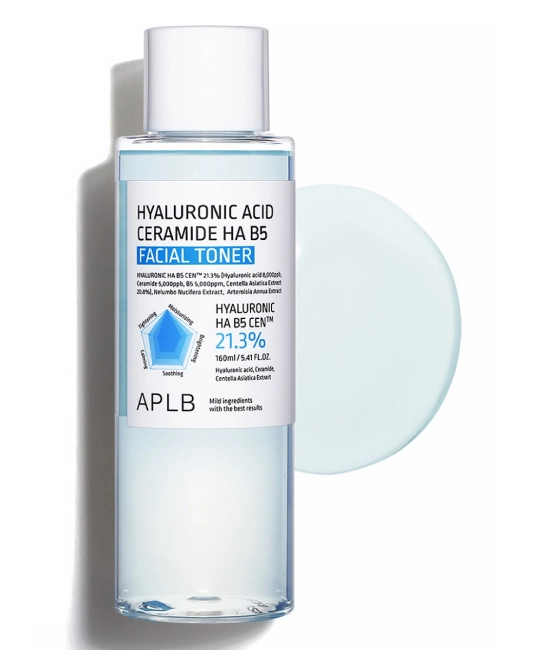 APLB Тонер с гиалуроновой кислотой и керамидами HYALURONIC ACID CERAMIDE HA B5 FACIAL TONER, 160мл (1)