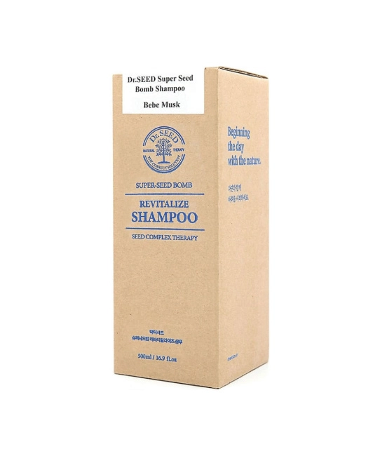 Dr.SEED Восстанавливающий шампунь для волос Super Seed Bomb Revitalize Shampoo Bebe Musk, 500мл (2)