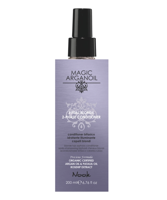 NOOK Кондиционер двухфазный для светлых волос Магия Арганы Nook MAGIC ARGANOIL BLONDE STORY 2-PHASE CONDITIONER blonde hair illuminating, 200мл (2)