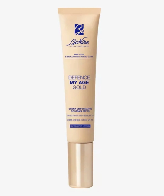 BioNike Крем для лица тонирующий DEFENCE MY AGE GOLD tinted perfecting cream SPF 15, 40