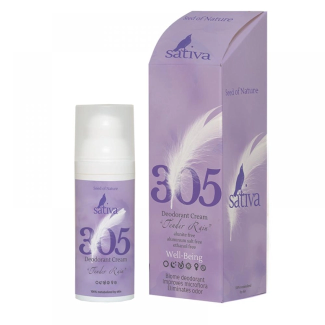 Sativa Крем-дезодорант "Тёплый дождь" №305, 50мл