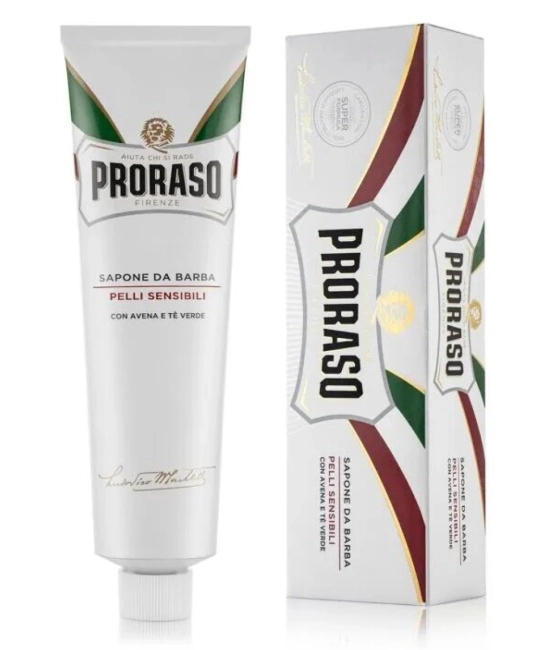 PRORASO Крем для бритья для чувствительной кожи с зеленым чаем и овсом, 150