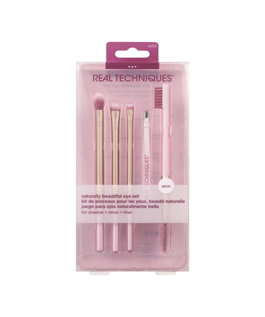 Real Techniques Набор кистей для макияжа глаз и бровей Naturally Beautiful, 5шт