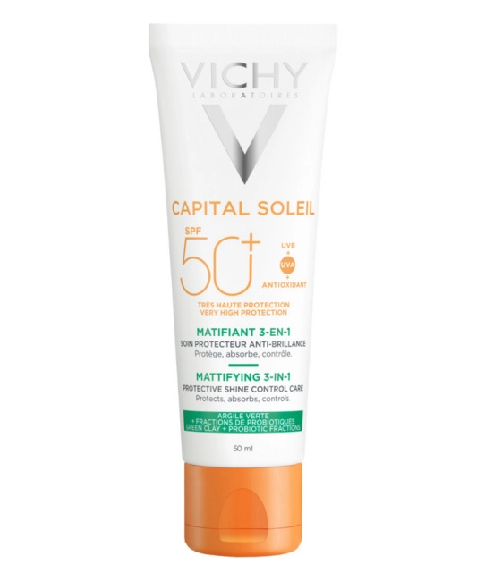 VICHY Солнцезащитный матирующий крем для проблемной кожи 3 в1 SPF 50, 50мл