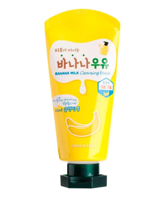 WELCOS Пенка для умывания с бананом Kwailnara Banana Milk Cleansing Foam, 120мл