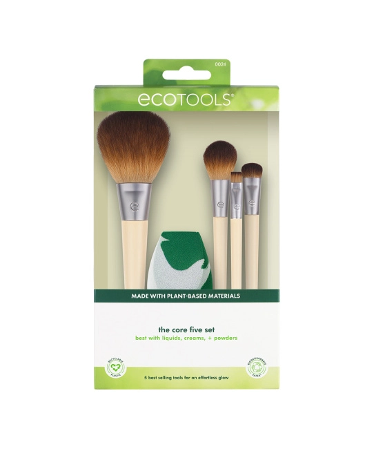 EcoTools Набор кистей и спонж для макияжа The Core Five, 5шт (6)