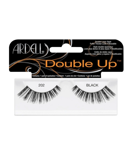 Ardell Double Up Strip Lashes 202 Black Ресницы накладные черные 202