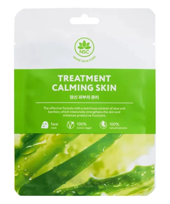 NAME SKIN CARE Маска тканевая для лица Заживляющая и Успокаивающая, 22мл