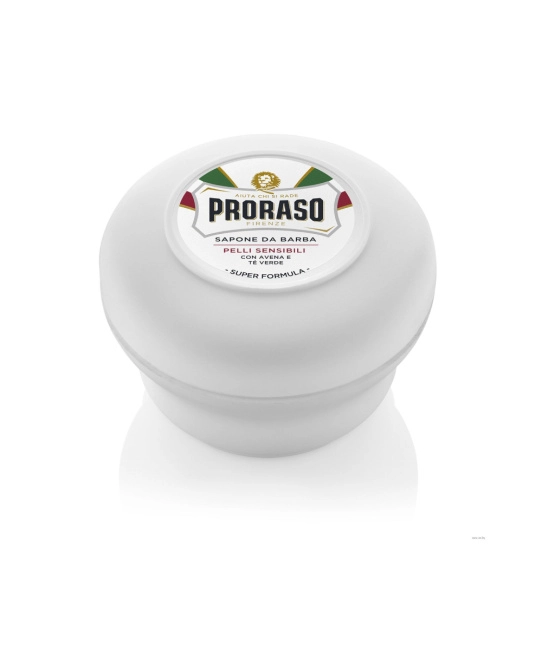 PRORASO Мыло для бритья для чувствительной кожи с зеленым чаем и овсом, 150мл