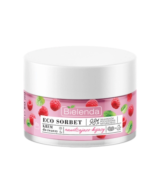 Bielenda Крем для лица увлажняющий и успокаивающий ECO SORBET Raspberry, 50мл