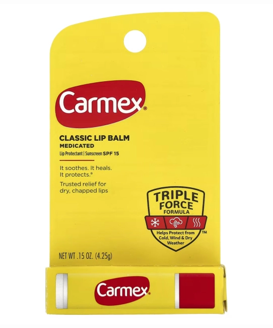Carmex Бальзам для губ классический SPF 15 в стике, 4.25г (2)