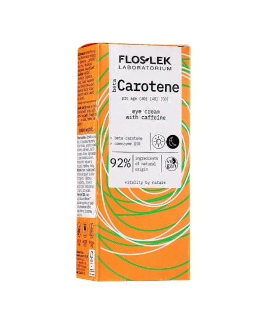 Floslek Крем для кожи вокруг глаз с кофеином  betaCAROTENE, 30мл (2)