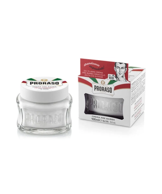 PRORASO Крем до бритья для чувствительной кожи с зеленым чаем и овсом, 100мл (1)