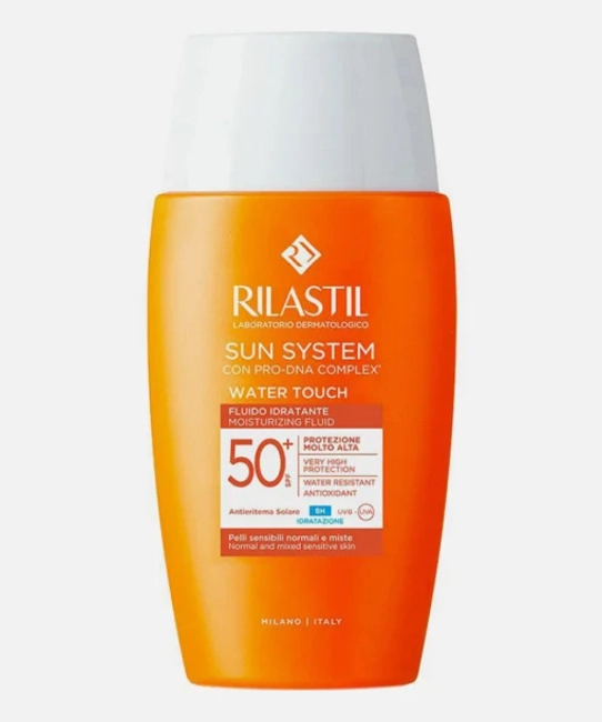 Rilastil Флюид солнцезащитный увлажняющий SPF 50+ SUN SYSTEM Water Touch, 50мл