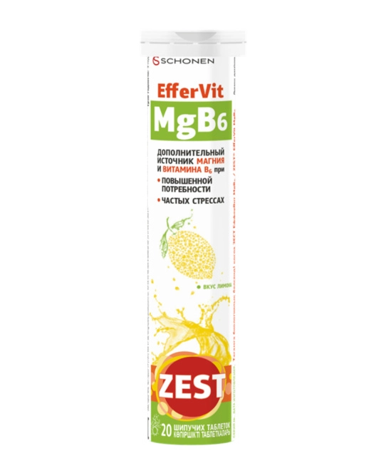 ZEST Магний B6 (MgB6) EfferVit № 20 (20 шип.табл.)