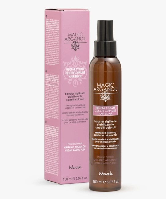NOOK Спрей-эликсир запечатывающий стабилизирующий для окрашенных волос Магия Арганы Nook MAGIC ARGANOIL NECTAR COLOR Color Capture Hair Elixir, 100мл (1)