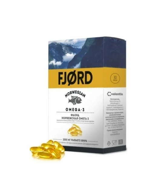 FJORD Норвежский рыбий жир из печени трески в капсулах №30, (30 капс.) (1)