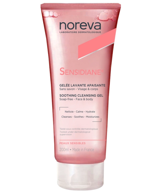 Noreva Гель очищающий смягчающий для лица и тела Sensidiane, 200мл